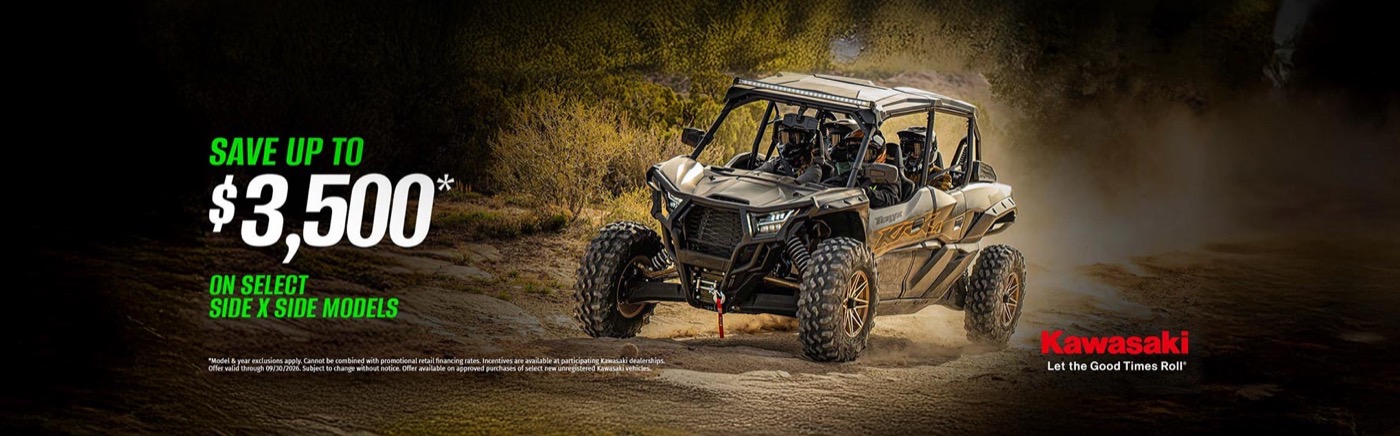 Kawasaki side-by-sides at Young Powersports Morgan